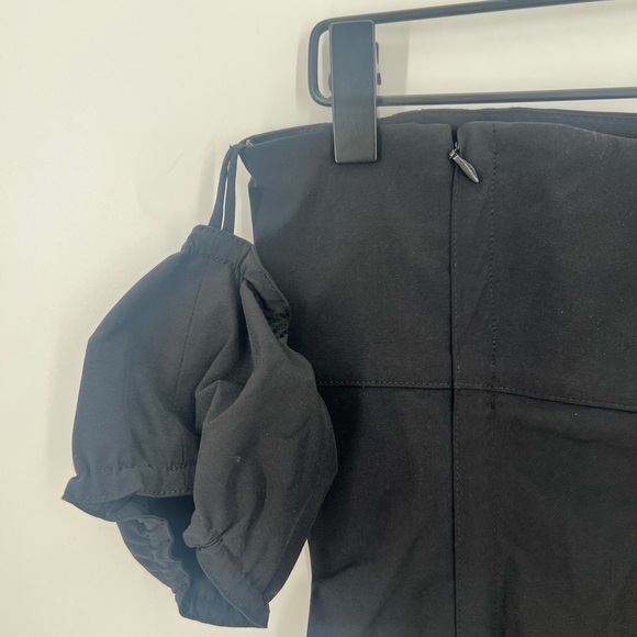 We11done Rare Detachable Sleeve Nylon Sheath Convertible Strapless Mini Dress - Picture 6 of 10